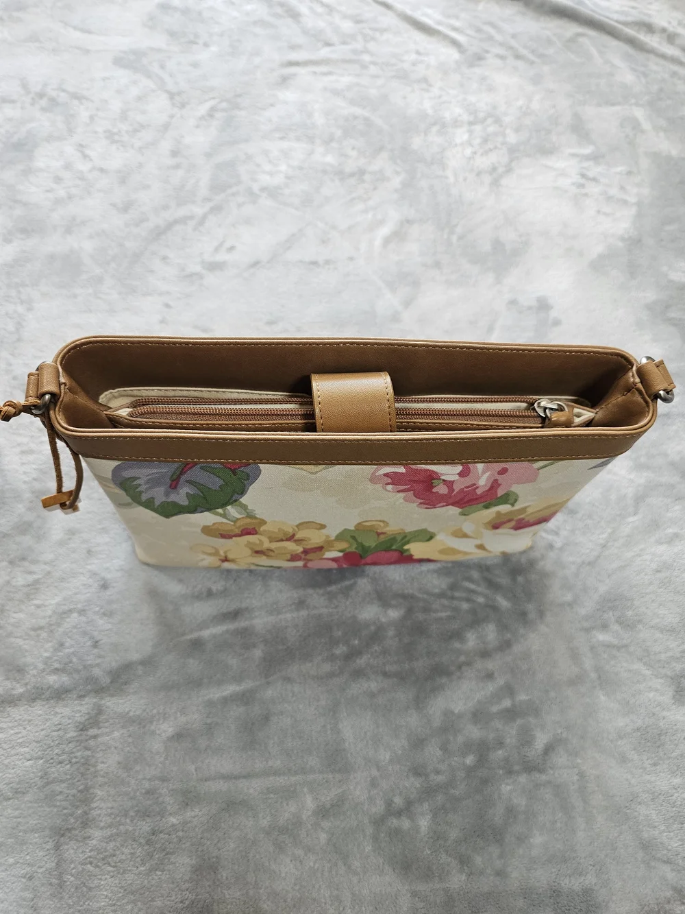 Fossil‎ Purse Handbag Floral Flowers Leather Shoulder Bag